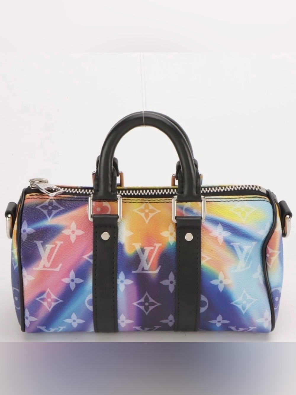 LOUIS VUITTON Keepall XS Bandouliere Sunset Print Canvas/Leather & Dust Bag